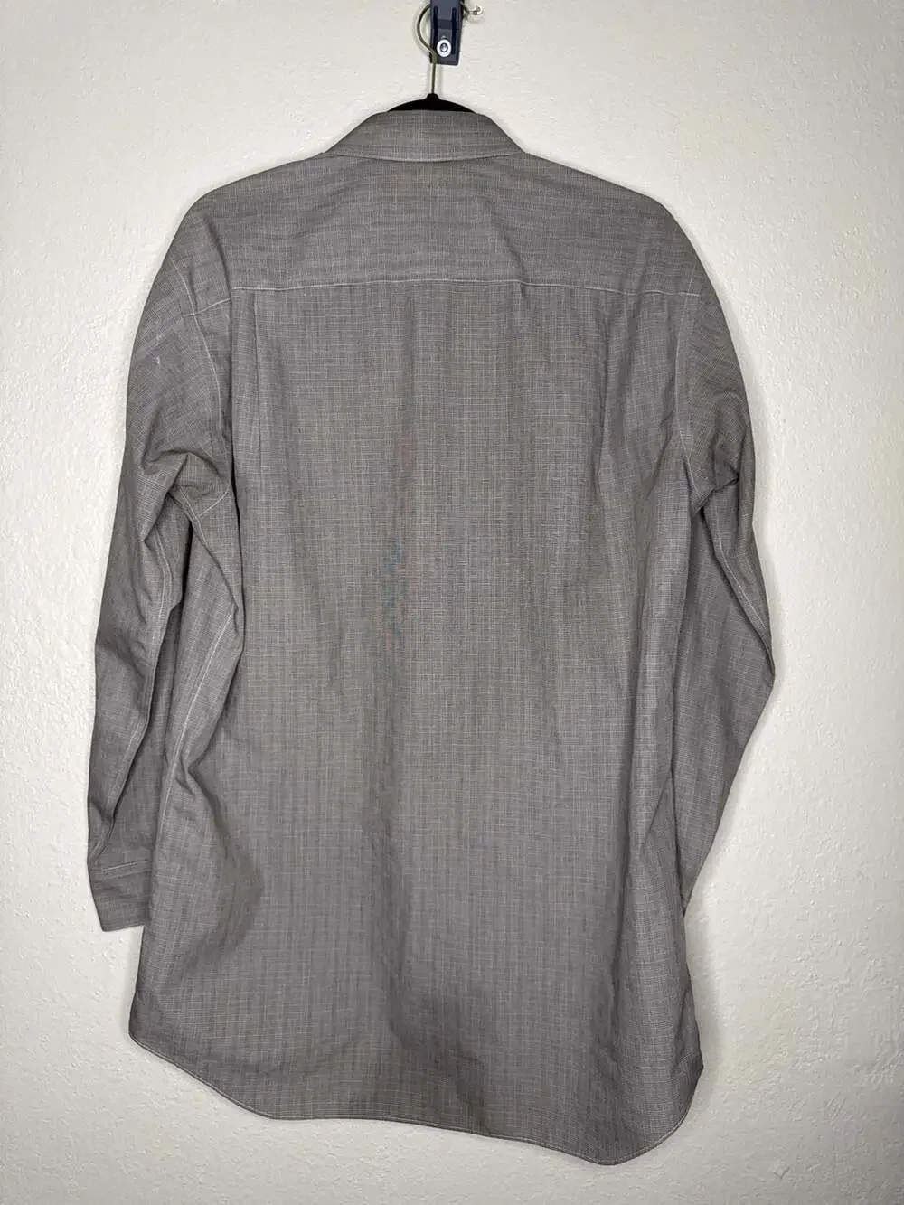 Paul Fredrick Non-Iron Two-Ply Cotton Broadcloth Gray Plaid Dress Shirt